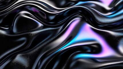 Obraz premium Abstract drapery of dark, iridescent fabric