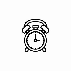 ringing alarm time icon sign vector