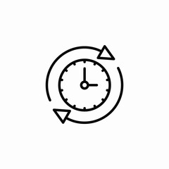 rotating time icon sign vector