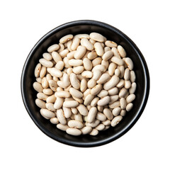 Bowl of Creamy White Beans Close-up Food Photography isolated on transparent background