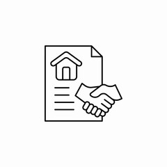 signed contract icon sign vector