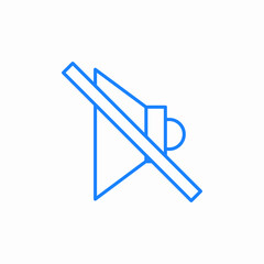 silent speaker icon sign vector