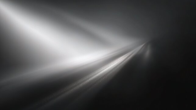 Ethereal Light Leak in Abstract Black and White Gradient Background