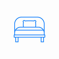 single bed icon sign vector