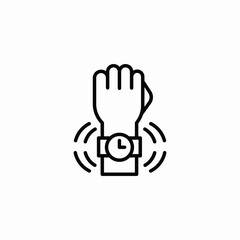 smartwatch alert icon sign vector