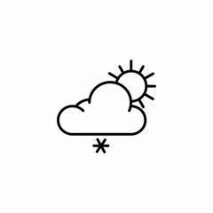 snowy sun icon sign vector