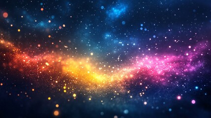 Fototapeta premium colorful city lights under a starry sky background