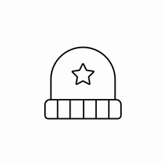 winter hat icon sign vector