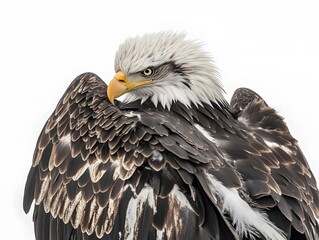 Obraz premium Majestic Eagle Portrait: A Wildlife Photography Close-Up of the Powerful Avian Predator in its Natural Habitat