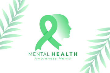 mental health treatment concept background with leaves