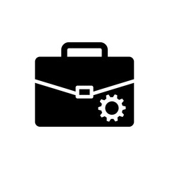 Briefcase with Settings Gear Representing Business Tools and Customization