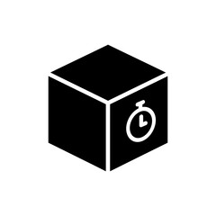 Cube with Time Badge – Time Management and Business Planning Concept