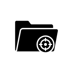 Folder with Target Symbol for Goal Setting and Business Strategy