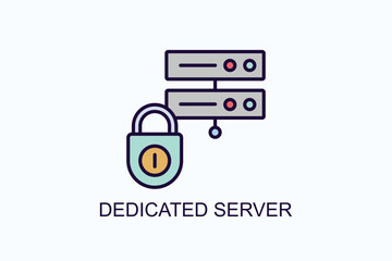 Dedicated Server Vector, Icon Or Logo Sign Symbol Illustration 