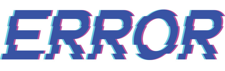 Error glitch text.Editable glitch text effect