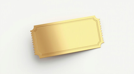 Blank Golden Ticket Mockup.