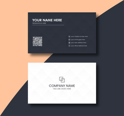 Business card design template, modern simple professional minimalist visiting card design