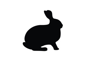 Cute rabbit shadow. Vector illustration.