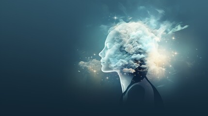 Imaginative Mind Visualized as Dreamy Clouds Sparkling with Inner Light