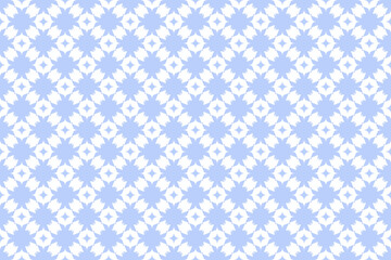 Abstract Seamless Geometric Checked Light Blue Pattern. 
