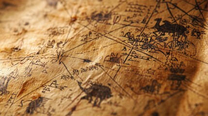 Intricate Ancient Map - Detailed Exploration of History