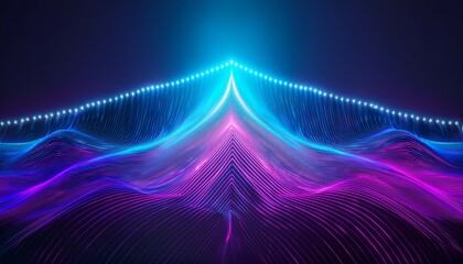 abstract concept of cybersecurity holographic style blue and purple tones high contrast minimalist background