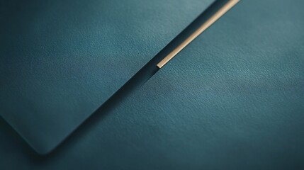 Teal Textured Surface with Golden Accent Line for Modern Design Concept
