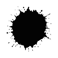 Fototapeta premium Black ink splatter