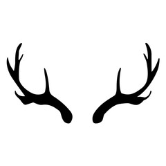 Black silhouette of horn
