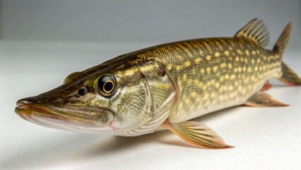 Obraz premium Chain Pickerel on studio background 
