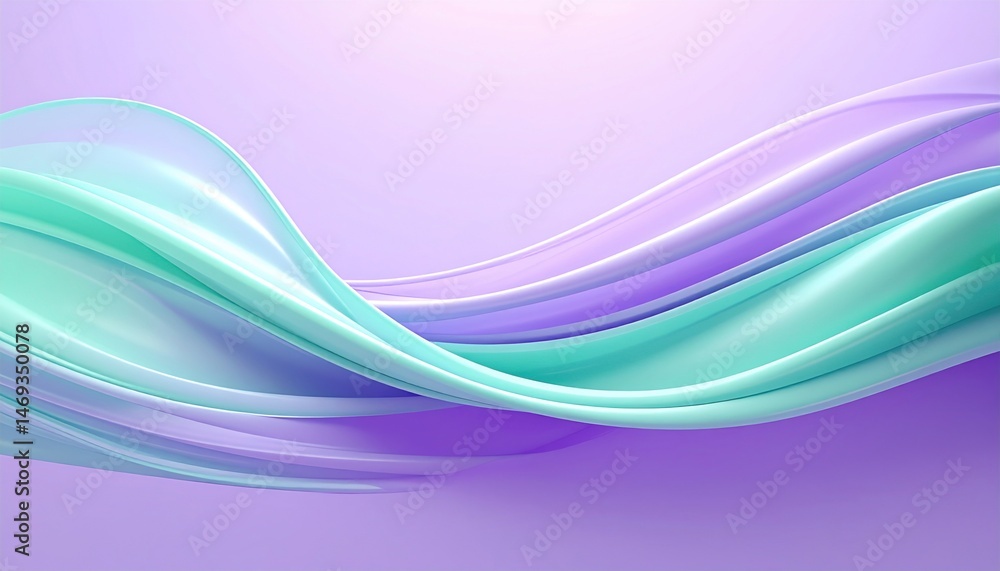 Poster fluid motion waves abstract background digital art soft colors visual concept modern design