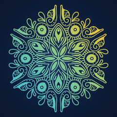 All colorful Hand drawn mandala