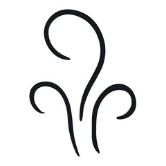 Hand drawn smoke or steam swirl