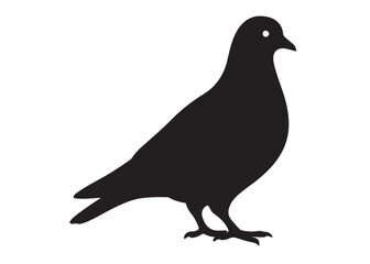 pigeon logo silhouette vector, beautiful dove bird logo icon vector, pigeon bird logo silhouette, silhouette of a pigeon logo icon vector of a pigeon design on white background