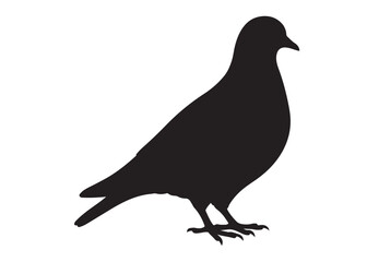 pigeon logo silhouette vector, beautiful dove bird logo icon vector, pigeon bird logo silhouette, silhouette of a pigeon logo icon vector of a pigeon design on white background