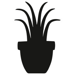 Obraz premium Potted houseplant silhouette
