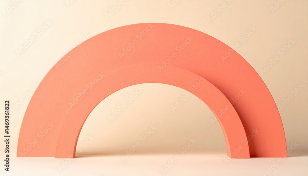 Poster creative display of geometric arch structures art studio photography minimalist close-up abstract de