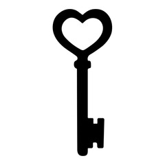Silhouette of door key