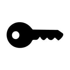 Silhouette of door key