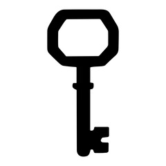 Silhouette of door key