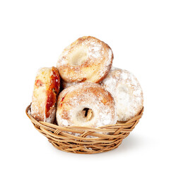 Donuts isolated on a white background,contour.