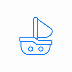 sailboat or yacht icon sign vector