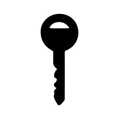 Silhouette of door key
