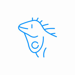 spiky throated lizard icon sign vector