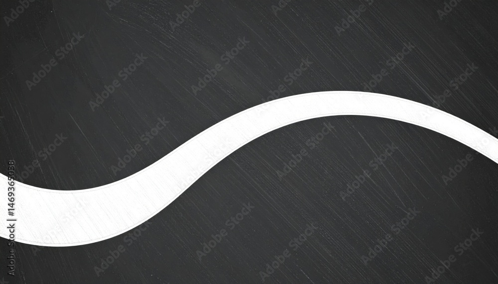 Aufkleber dynamic white wave pattern on dark background graphic design minimalist style abstract art artistic 