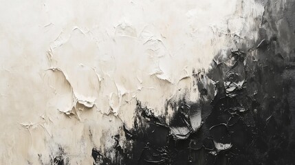 Abstract Impasto Painting: Monochromatic Contrast