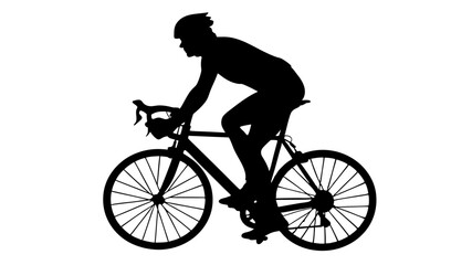 Fototapeta premium cycling man silhouette
