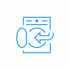 washing machine open icon sign vector