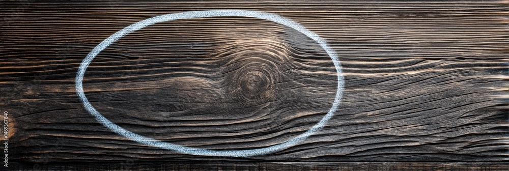 Poster soft chalk outline on rustic wood surface creates a striking contrast in a farm setting generative a