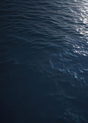 Dark blue surface, sunlit ripples, deep underwater,  aquatic life,  background